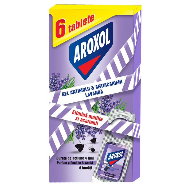 Aroxol tablete gel impotriva moliilor si acarienilor 6 buc