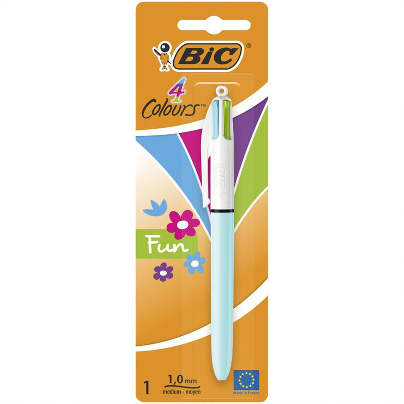 Pix retractabil BIC 4 Colours Fun, 1.0 mm, 1 bucata
