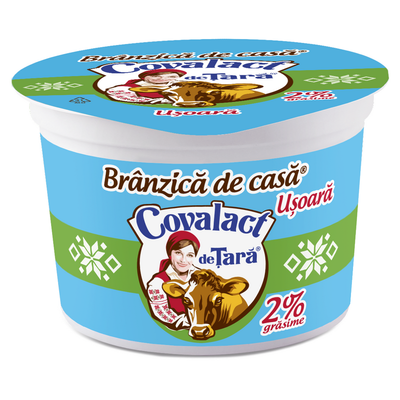 Covalact de Tara branzica de casa usoara 2% grasime 180g