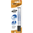 Marker de tabla alba BIC Velleda 1721, varf subtire rotund, negru, 2 bucati
