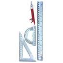 Pigna Set geometrie 4 piese, cu compas