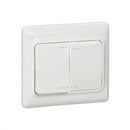 Kaptika Legrand double switch, white