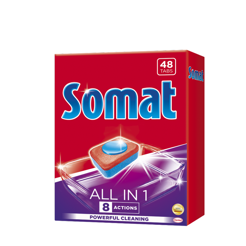 Detergent pentru masina de spalat vase, Somat All in one, 48 tablete