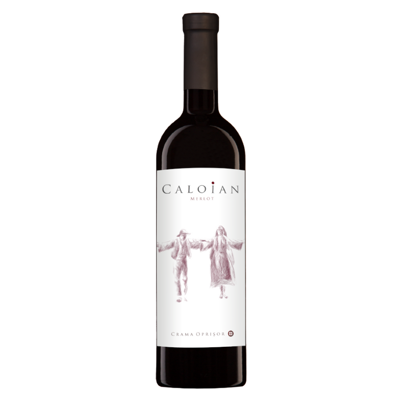 Caloian Merlot vin rosu sec 0.75l