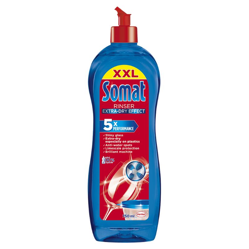 Solutie de clatire Somat 3X Action pentru masina de spalat vase, 0.75 l