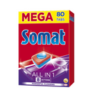 Detergent pentru masina de spalat vase, Somat All in one, 80 tablete