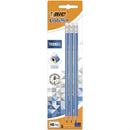 Creioane HB grafit BIC Evolution Triangle cu radiera, 3 bucati