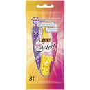 Bic Miss Soleil color collection razor for women, 3 blades, 4 pieces