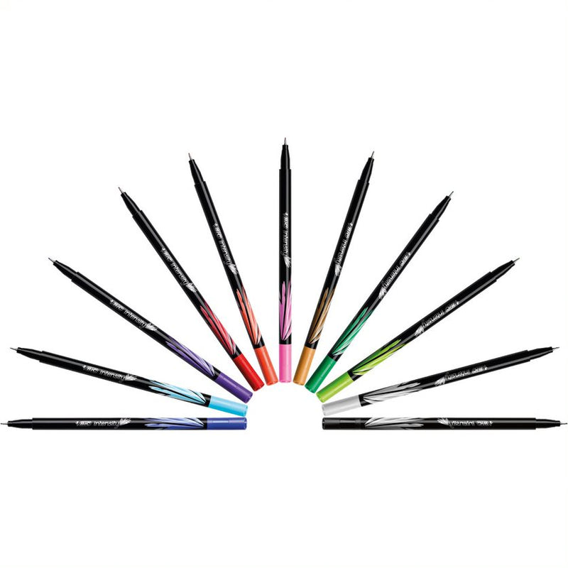Finelinere BIC Intensity Fine, 0.8 mm, diverse culori, 4 bucati