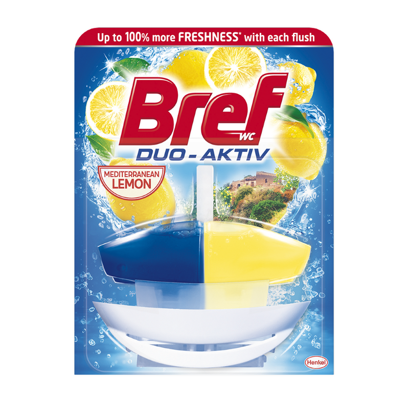 Odorizant Toaleta Bref Duo Aktiv Lemon, 50 ml