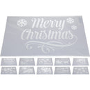 Decoratiune de Craciun sablon sticker alb