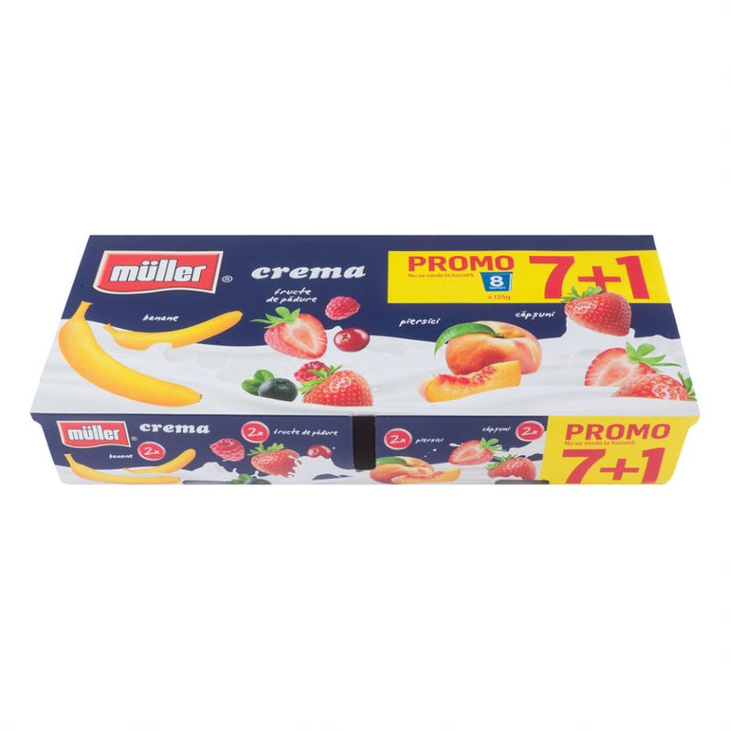 Muller Crema di Frutta pachet promotional iaurt cu fructe 8x125g