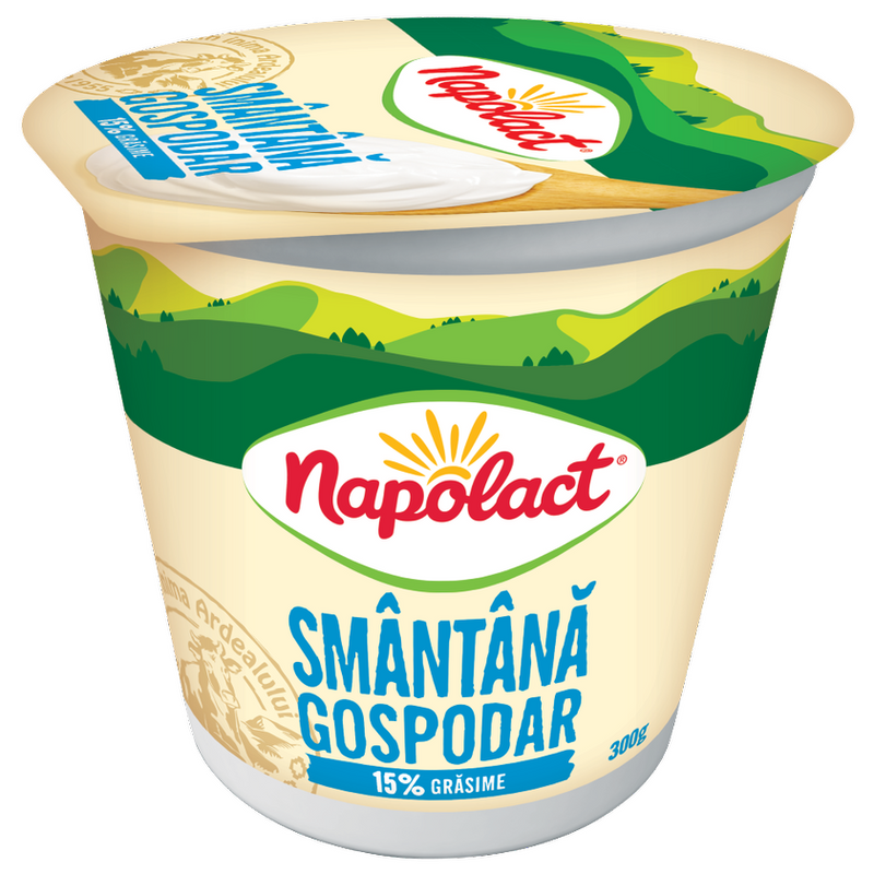 Napolact Gospodar smantana 15% grasime 300g