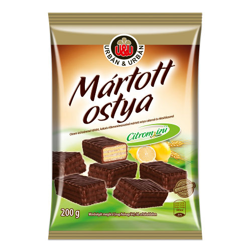 Urban Napolitane cu crema de lamaie invelite in ciocolata cu lapte 200g