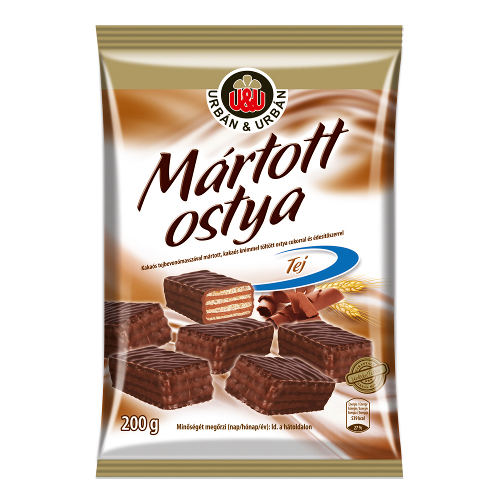 Urban Napolitane cu crema de cacao invelite in ciocolata cu lapte 200g